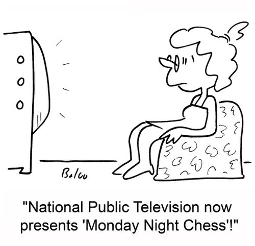 'National Public Television now presents 'Monday Night Chess'!'