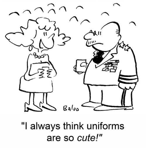 'I always think uniforms are so cute!'