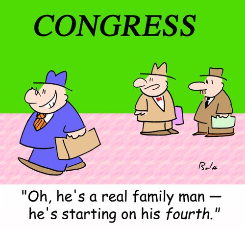 'Oh, he's a real family man -- he's starting on his fourth.'