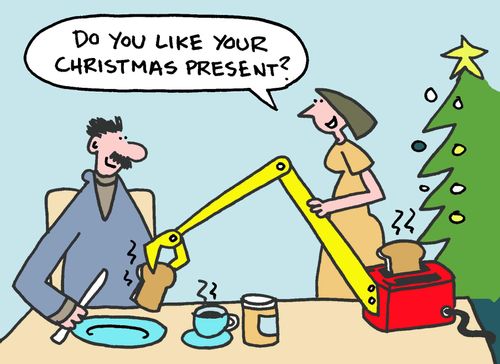 Do you like your Christmas present? (Toaster Crane).