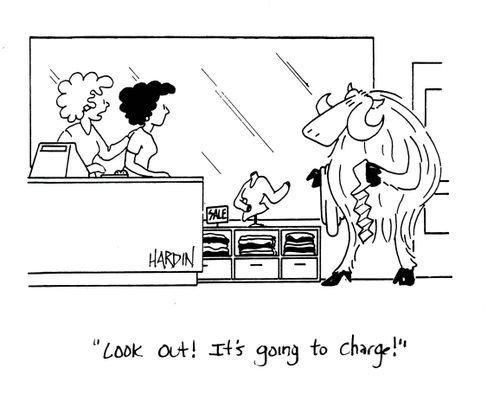 'Look out! It's going to charge!'