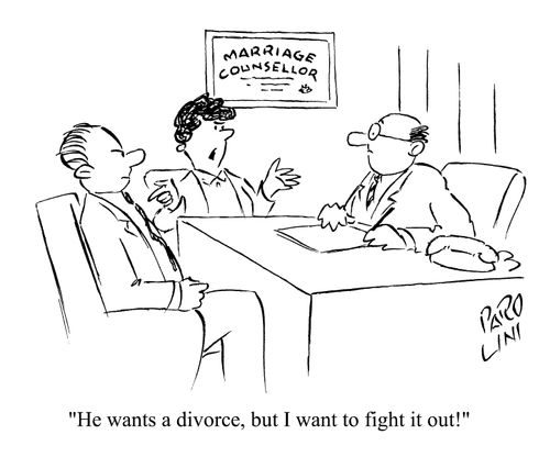 'He wants a divorce, but I want to fight it out!'