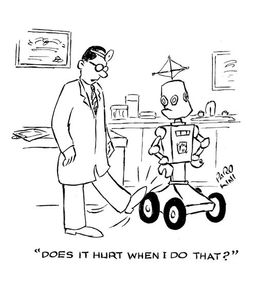 'Does it hurt when I do that?'