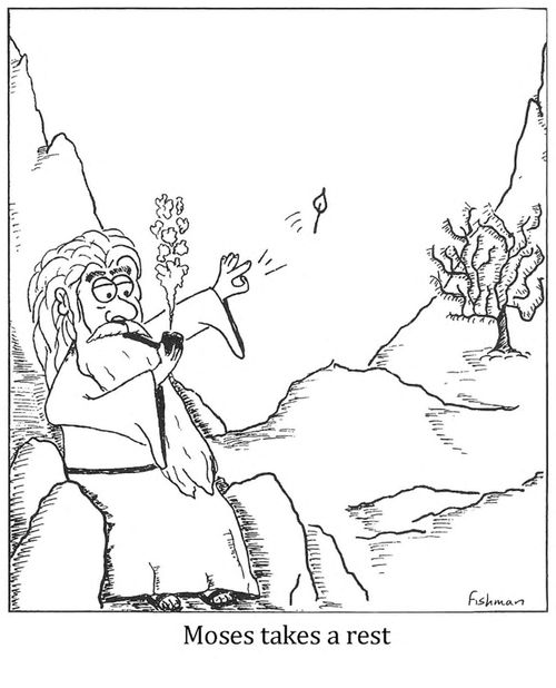 Moses takes a rest.