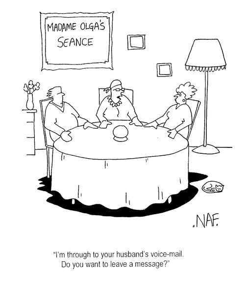 S�ance "I'm through to your husbands voice-mail"