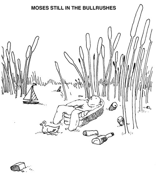 'Moses still in the bullrushes'