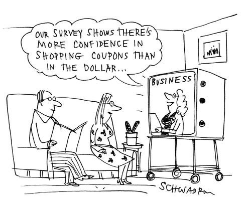'Our survey shows there's more confidence in shopping coupons than in the dollar...'