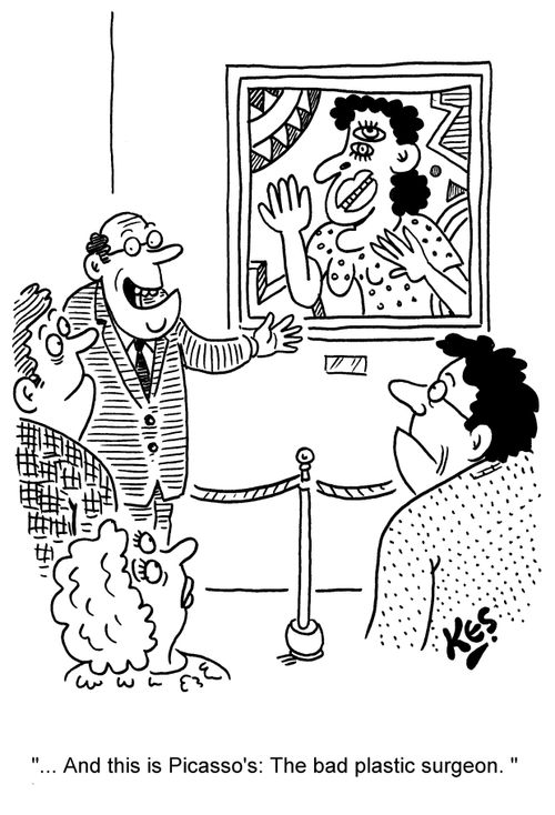 '... And this is Picasso's: The bad plastic surgeon. '