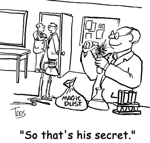 'So that's his secret.'