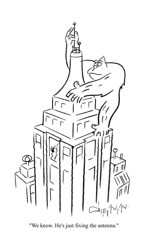 'We know. He's just fixing the antenna.'