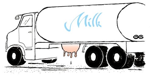 Milk Truck With Udders.