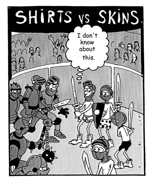 Shirts vs Skins: 'I don't know about this.'