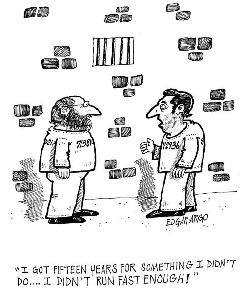'I got fifteen years for something I didn't do...I didn't run fast enough!'