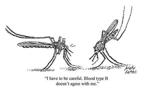 'I have to be careful. Blood type B doesn't agree with me.'