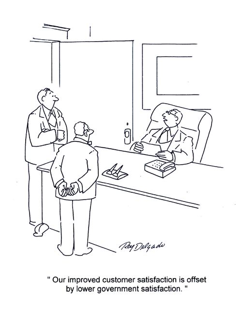 'Our improved customer satisfaction is offset by lower government satisfaction.'