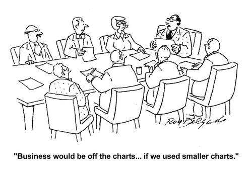 'Business would be off the charts . . . if we used smaller charts.'