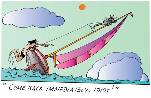 'Come back immediately, idiot.'