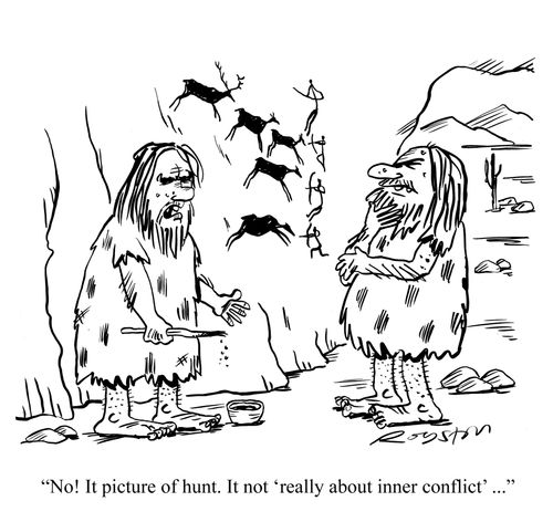 'No! It picture of hunt. It not 'really about inner conflict' ...'