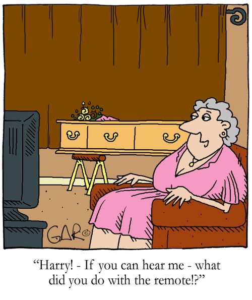 'Harry! - If you can hear me - what did you do with the remote!?'