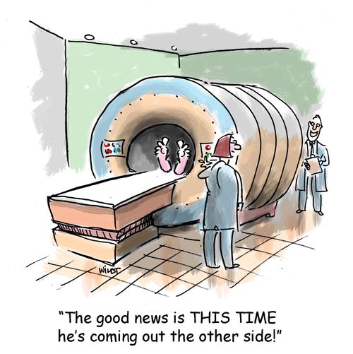 'The good news is THIS TIME he's coming out the other side!'