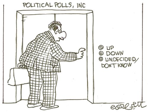 Political Polls, Inc: (Elevator): 'Up. Down, Undecided/don't know'
