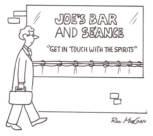 Bar offers seances to 'get in touch with spirits'.