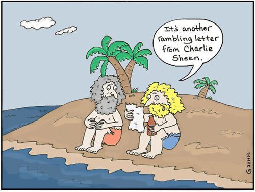 'It's another rambling letter from Charlie Sheen.'