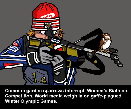 World media weighs in on gaffe-plagued Winter Olympic Games.