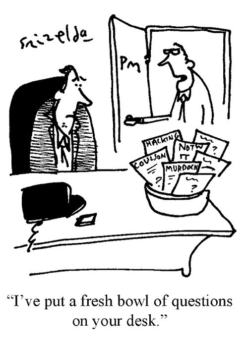 'I've put a fresh bowl of questions on your desk.'
