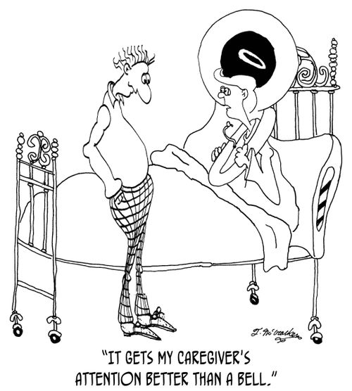 'It gets my caregiver's attention better than a bell.'