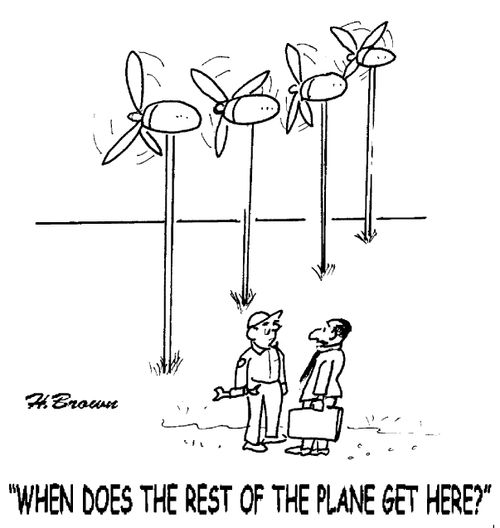 'When does the rest of the plane get here?'