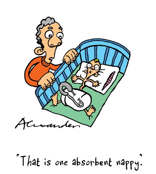 'That is one absorbent nappy.'