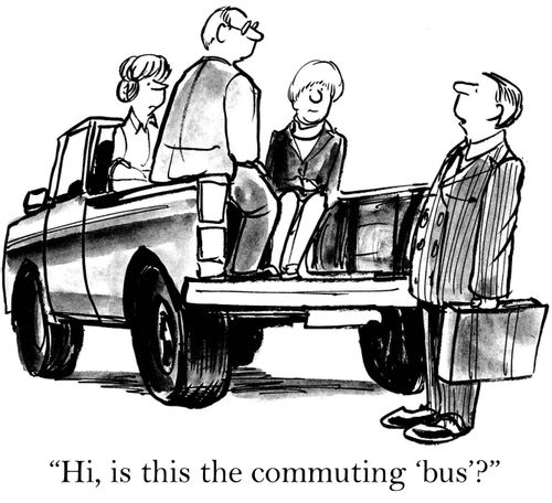 'Hi, is this the commuting 'bus'?'