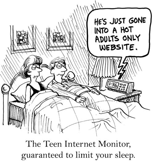 'He's just gone into a hot adults only website.'