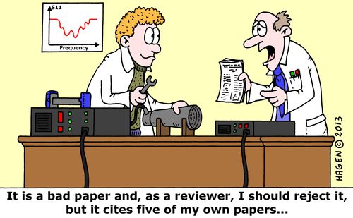 'It is a bad paper and, as a reviewer, I should reject it, but it cites five of my own papers...'