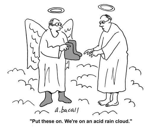 'Put these on. We're on an acid rain cloud.'