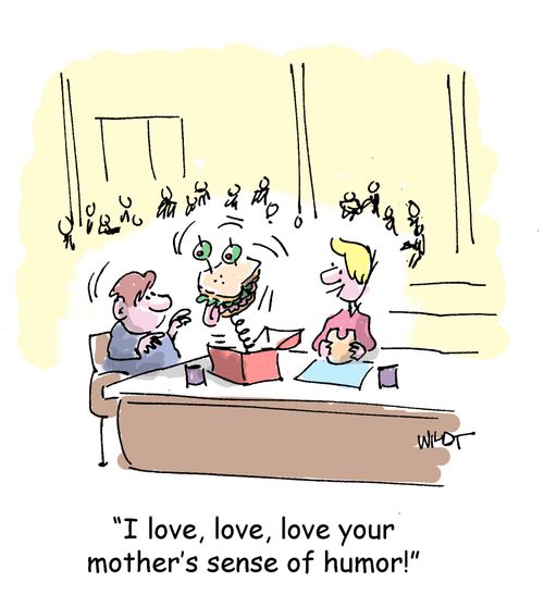 'I love, love, love your mother's sense of humor.'