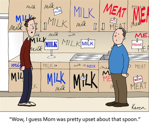 'Wow, I guess Mom was pretty upset about that spoon.'