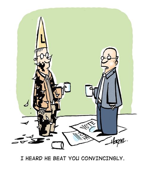 'I heard he beat you convincingly.'