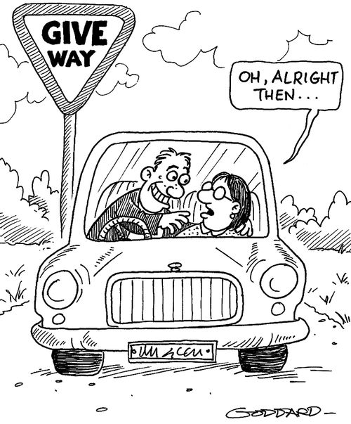 Give way - 'Oh, alright then...'
