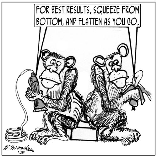 'For best results, squeeze from bottom, and flatten as you go.'