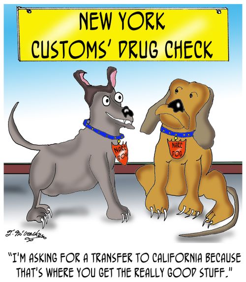 'I'm asking for a transfer to California because that's where you get the really good stuff.'