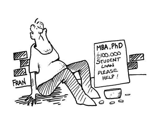MBA, PhD £100,000 student loan. Please Help.