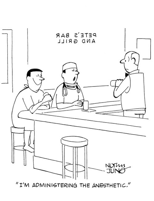 'I'm administering the anesthetic.'