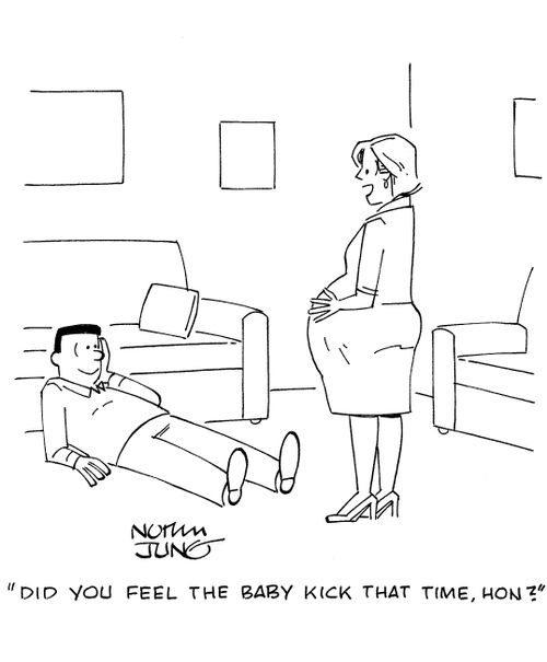 'Did you feel the baby kick that time, hon?'