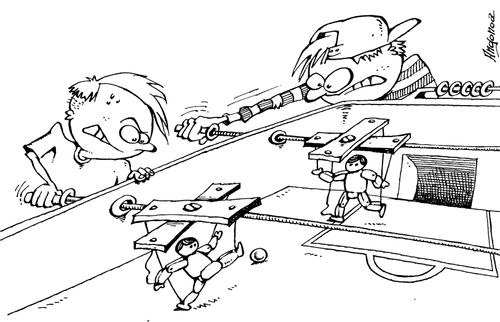 Children playing really hard at complex table football game