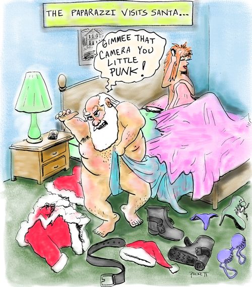 The Paparazzi visit Santa... 'Gimmee that camera you little punk.'