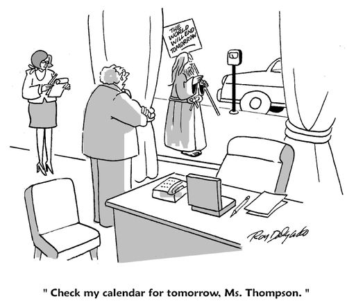 'Check my calender for tomorrow, Ms. Thompson.'