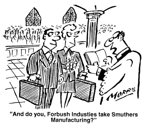 "And do you, Forbrush Industries, take Smuthers Manufacturing?"