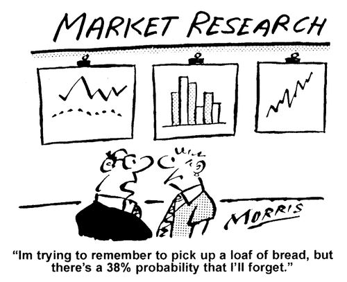 Market Research - "I'm trying to remember to pick up a loaf of bread, but there's a 38% probability that I'll forget."